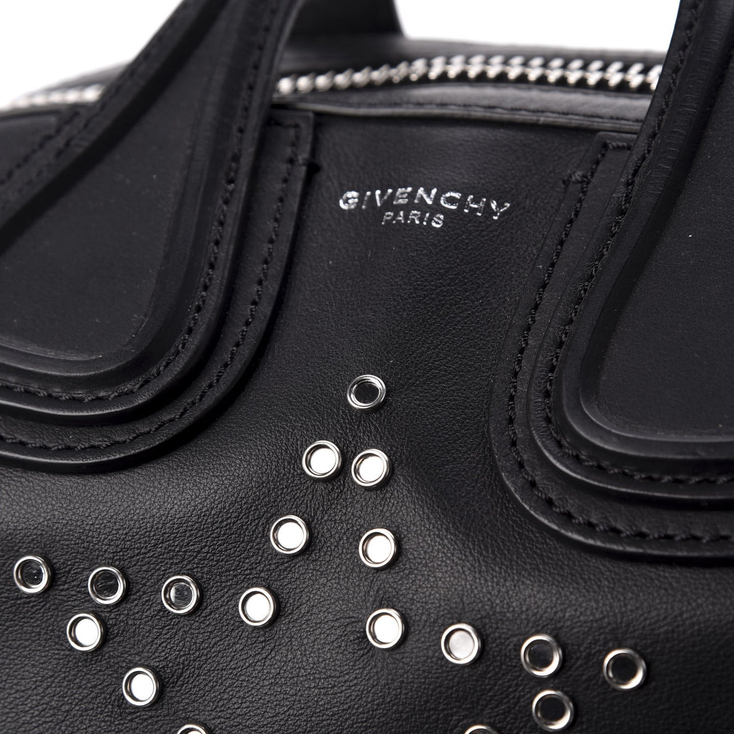 Calfskin Star Embellished Small Nightingale Black