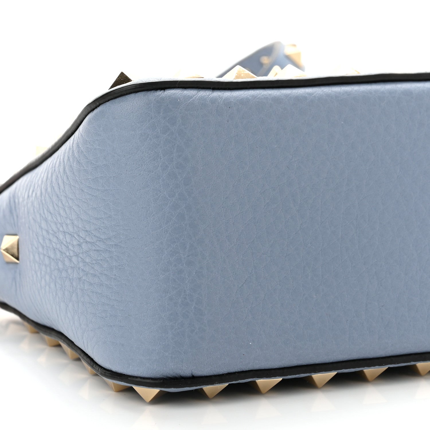 Valentino Garavani Pebbled Calfskin Small Rockstud Flip Lock Shoulder Bag Niagara 8 of 9