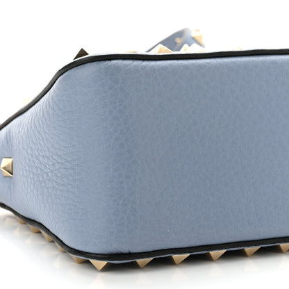 Valentino Garavani Pebbled Calfskin Small Rockstud Flip Lock Shoulder Bag Niagara 8 of 9