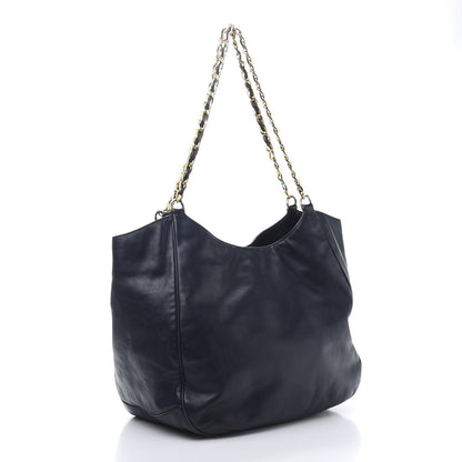 Prada Soft Calf Chain Tote Baltico 3 of 16