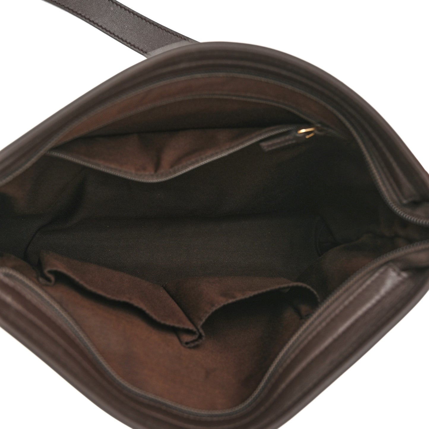 GG Plus Monogram Medium Flat Messenger Bag Dark Brown