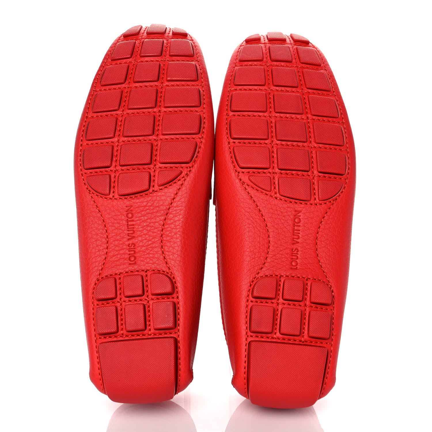 Louis Vuitton Calfskin Mens Monte Carlo Car Shoe Moccasin Loafers 8 Red 5 of 7
