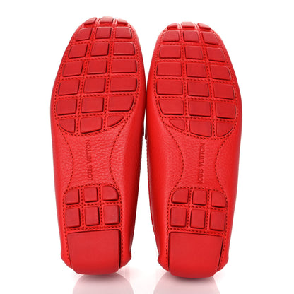 Louis Vuitton Calfskin Mens Monte Carlo Car Shoe Moccasin Loafers 8 Red 5 of 7