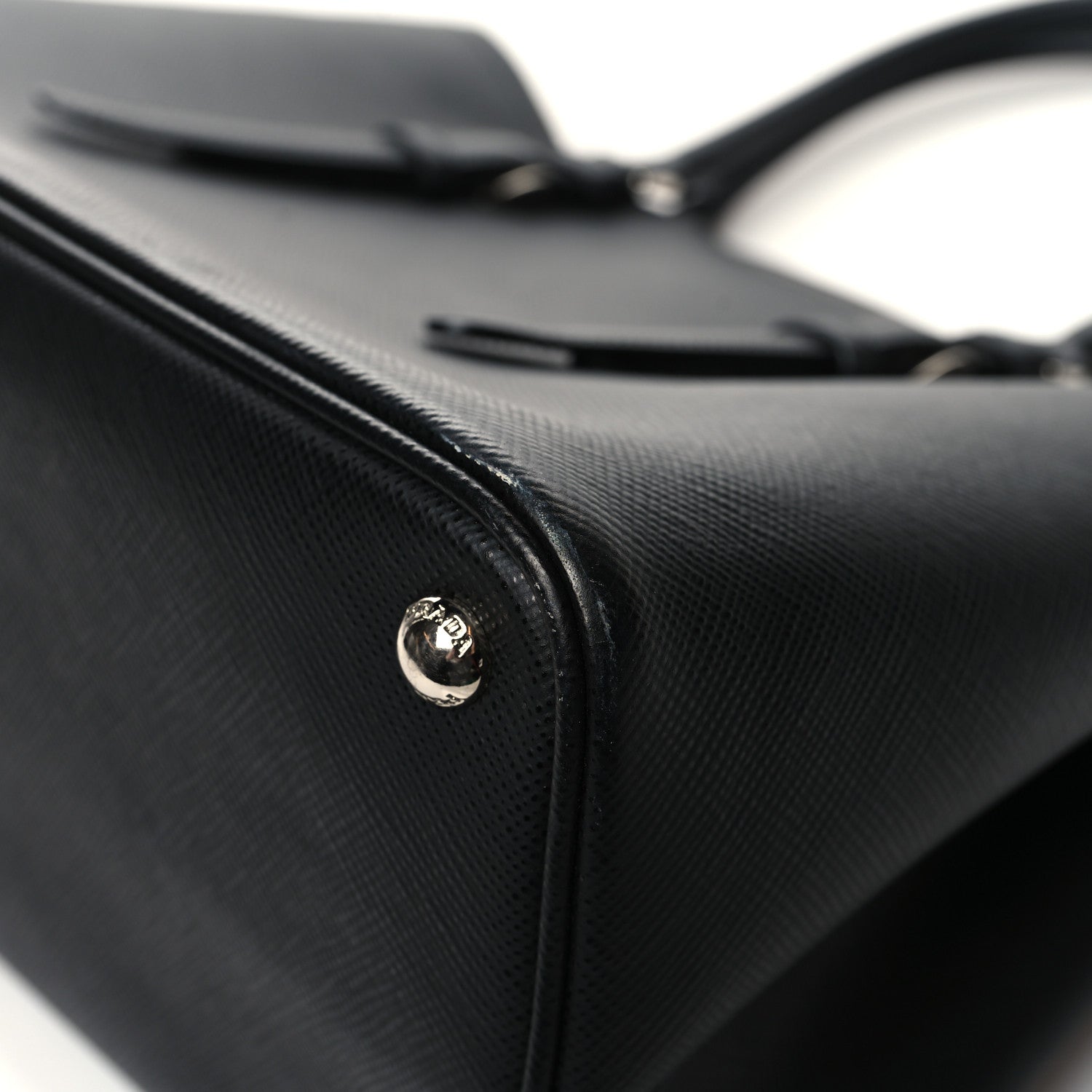 Prada Saffiano Cuir Small Double Handle Tote Black 12 of 12