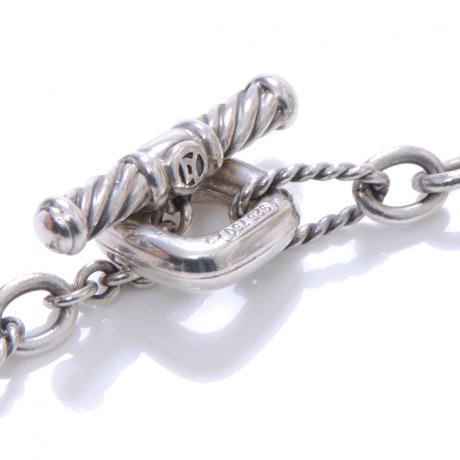 David Yurman 18k Gold and Sterling Silver Pearl Chain Necklace 5 of 5