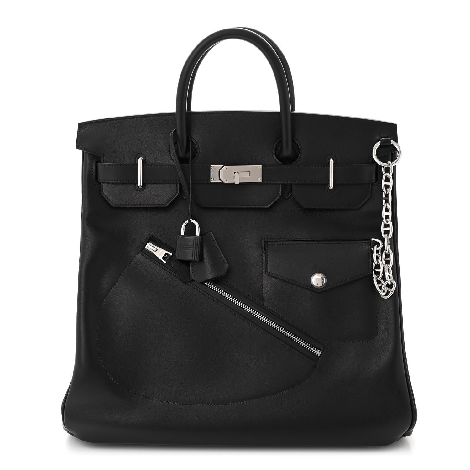 Hermes Veau Volupto Rock HAC Birkin 40 Black 1 of 12