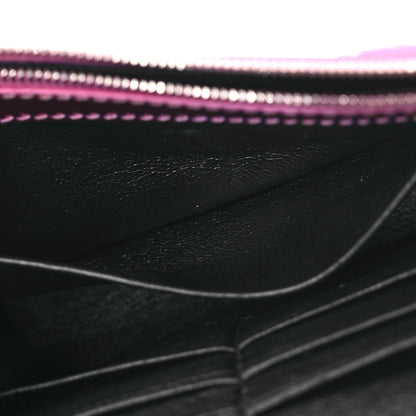 Balenciaga Metallic Shiny Calfskin Crocodile Embossed Hourglass Chain Bag Pink 8 of 18