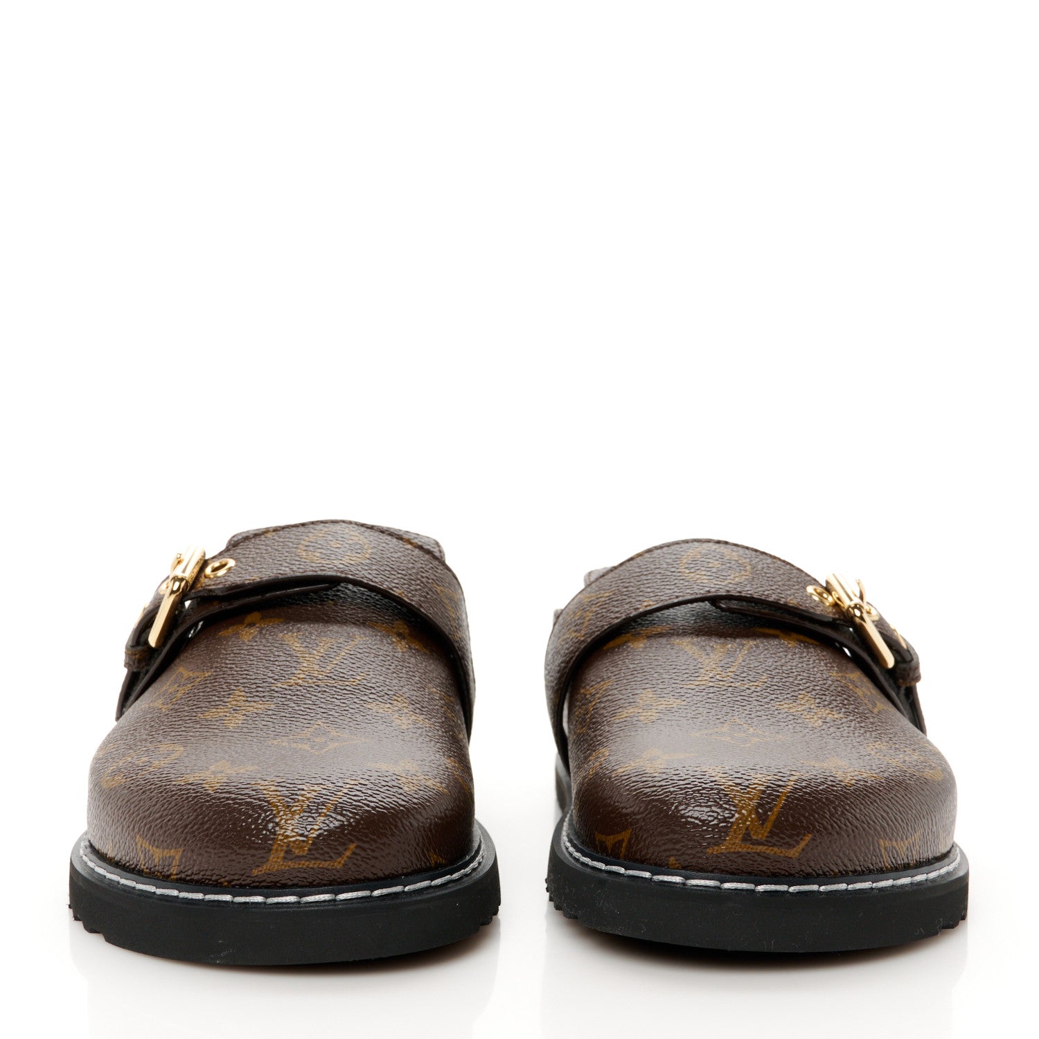 Louis Vuitton Patent Monogram Womens Cosy Flat Comfort Clog Mules 37.5 Brown 5 of 20