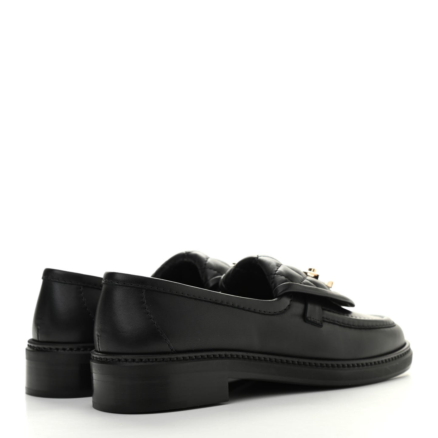Lambskin Quilted CC Turnlock Loafers 36 Black