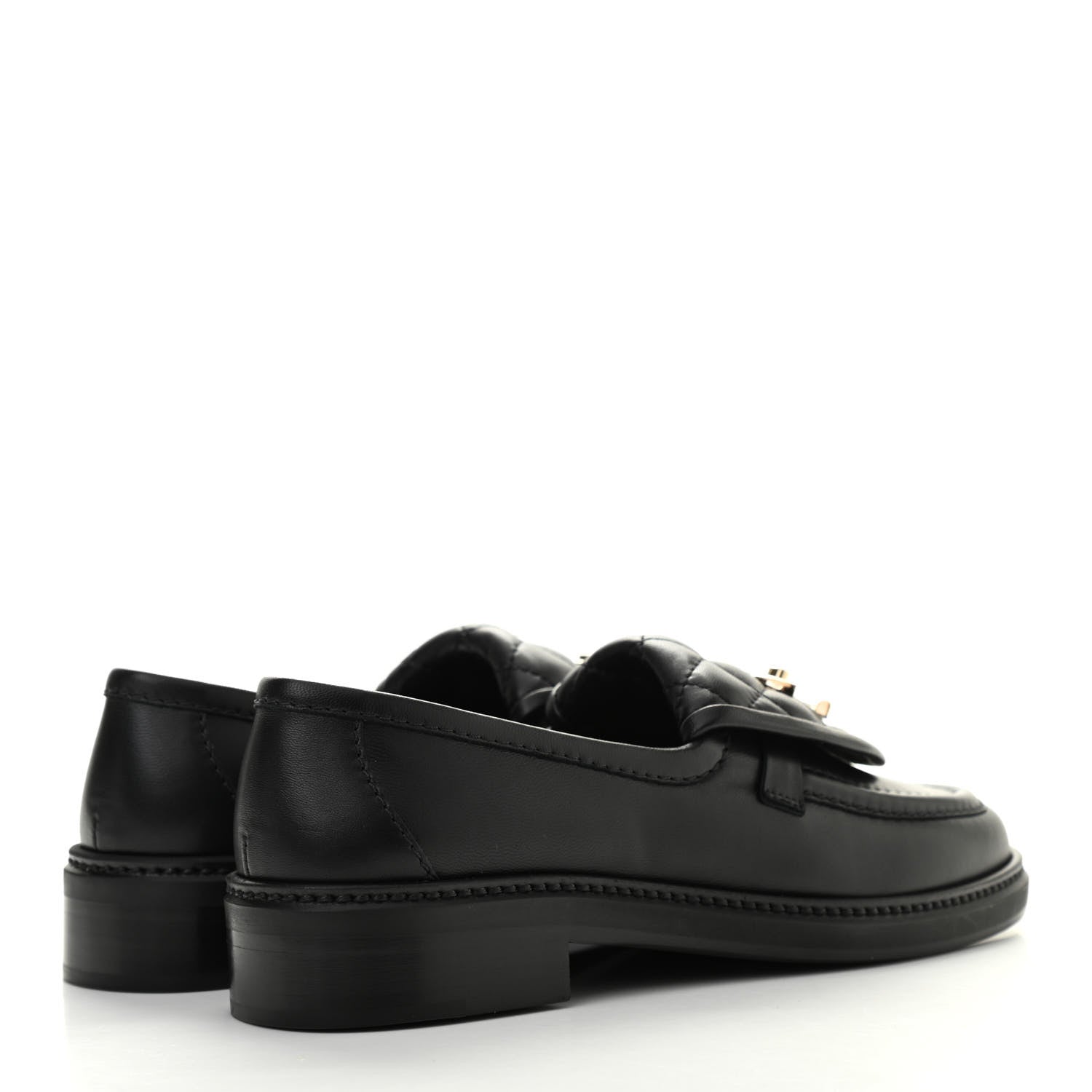Chanel Lambskin Quilted CC Turnlock Loafers 36 Black 4 of 10