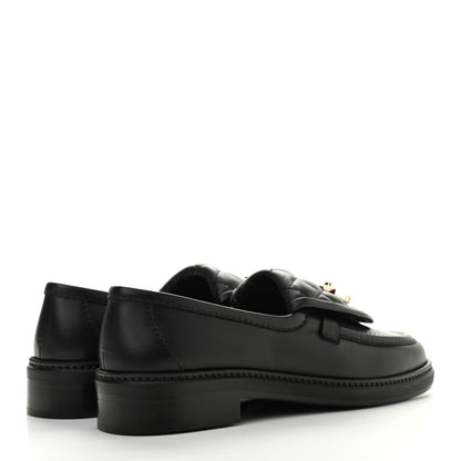 Chanel Lambskin Quilted CC Turnlock Loafers 36 Black 4 of 10