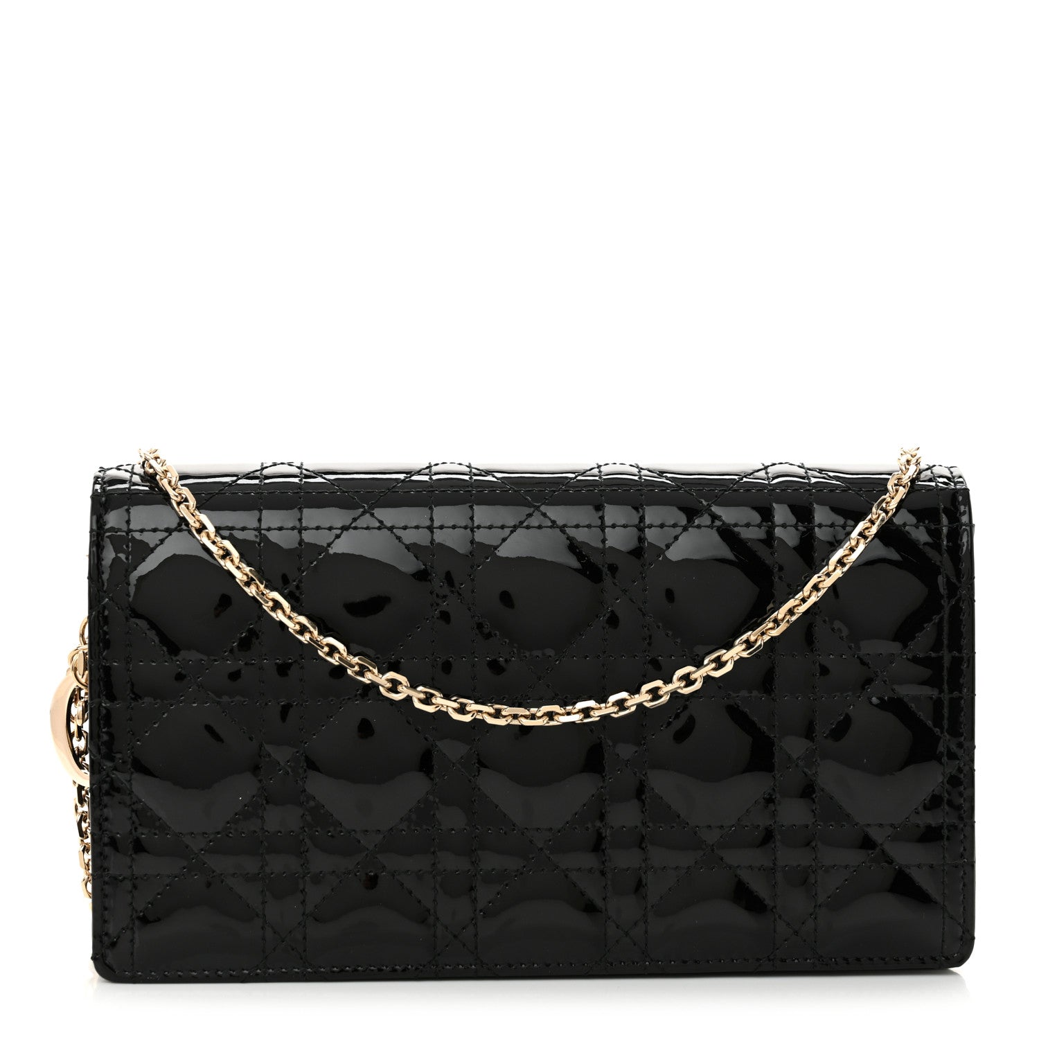 Christian Dior Patent Cannage Lady Dior Pouch Black 1 of 13