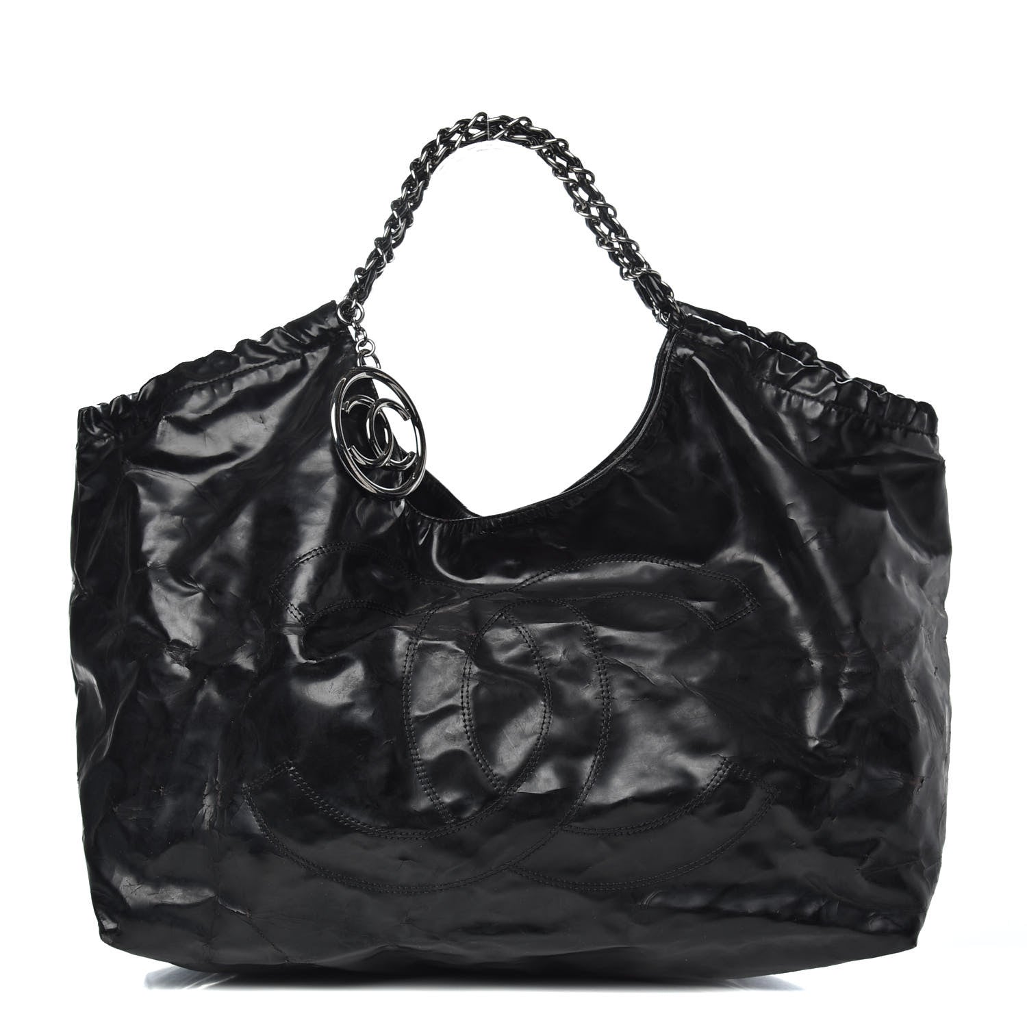 Chanel Vinyl XL Coco Cabas Black 1 of 15