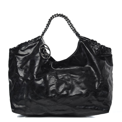Chanel Vinyl XL Coco Cabas Black 1 of 15