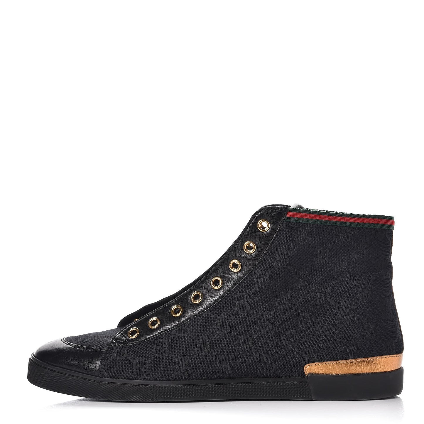 GG Monogram Barcelona Web High Top Sneakers 39 Black