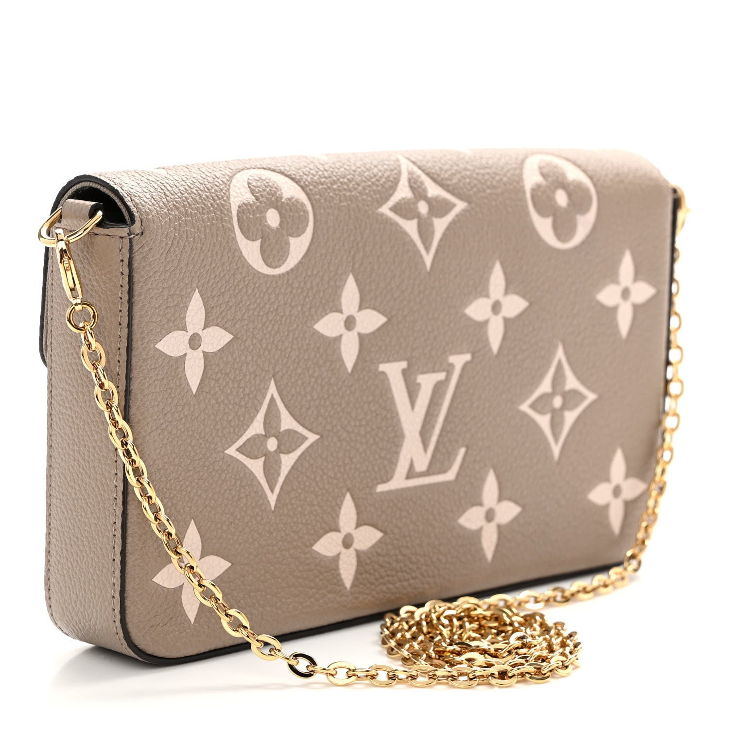 Louis Vuitton Empreinte Monogram Giant Felicie Pochette Tourterelle Creme 4 of 10
