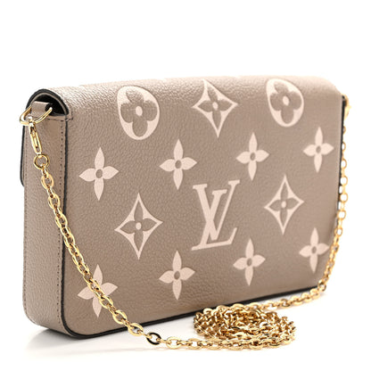Louis Vuitton Empreinte Monogram Giant Felicie Pochette Tourterelle Creme 4 of 10