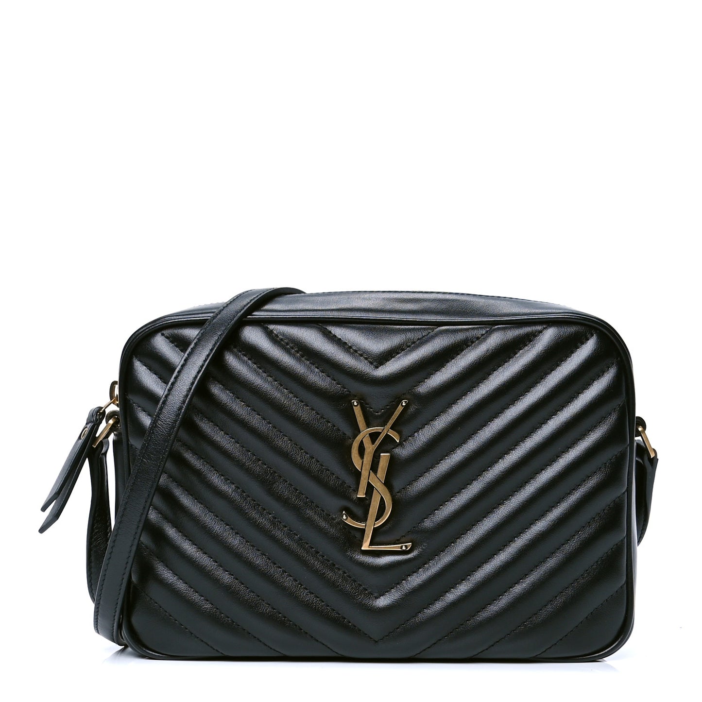Calfskin Matelasse Monogram Lou Camera Bag Black