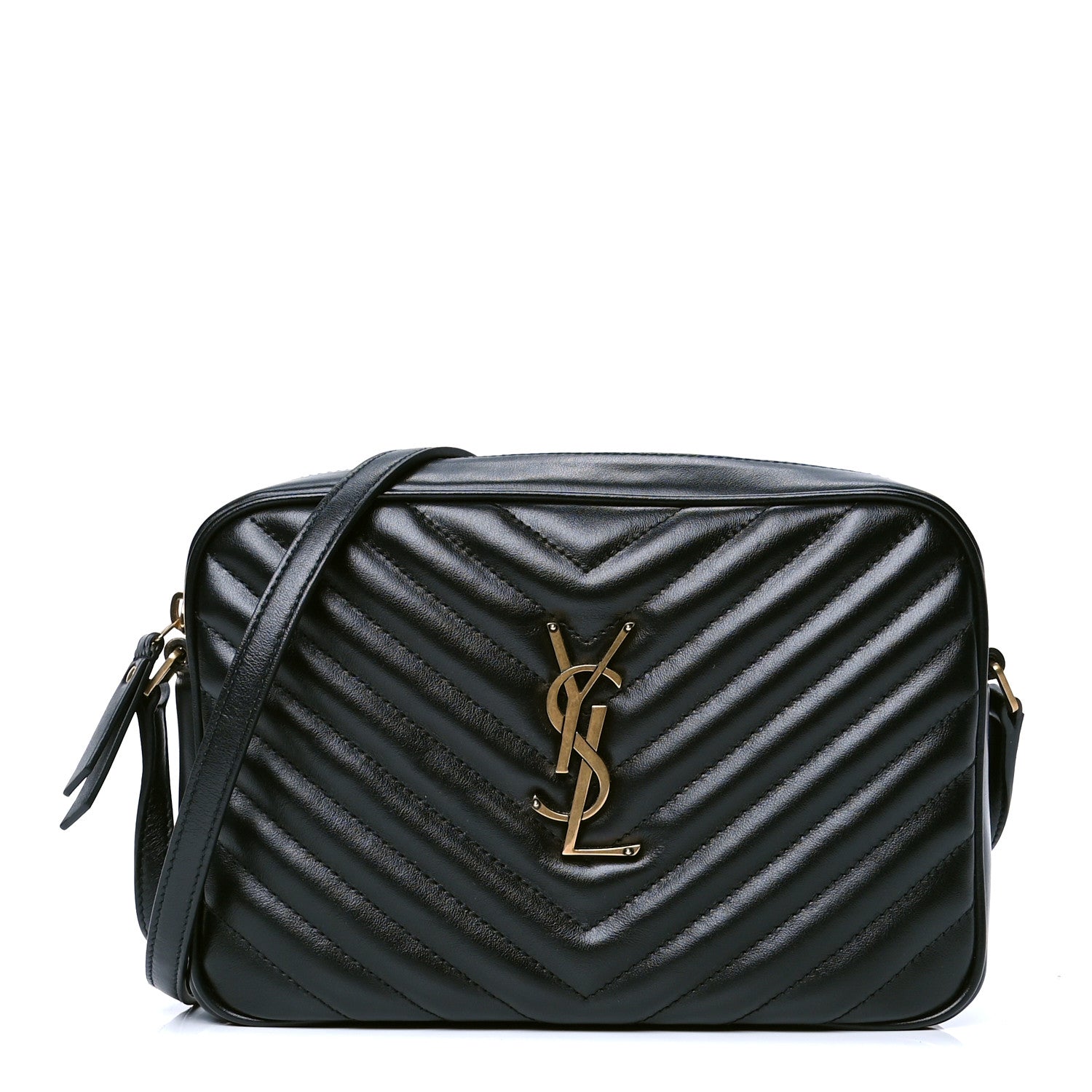 Saint Laurent Calfskin Matelasse Monogram Lou Camera Bag Black 1 of 4