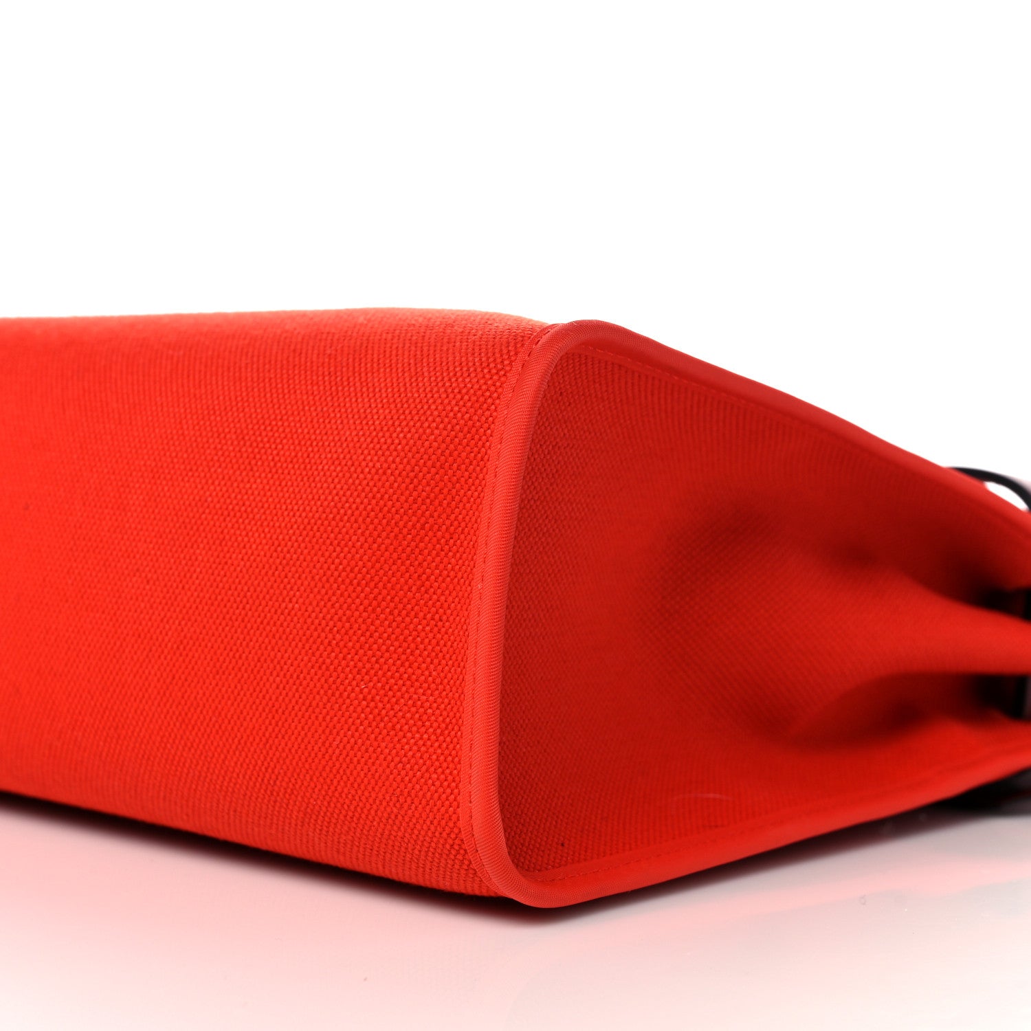 Hermes Vache Hunter Toile Herbag Zip 31 PM Capucine Rouge H 7 of 14