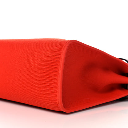 Hermes Vache Hunter Toile Herbag Zip 31 PM Capucine Rouge H 7 of 14