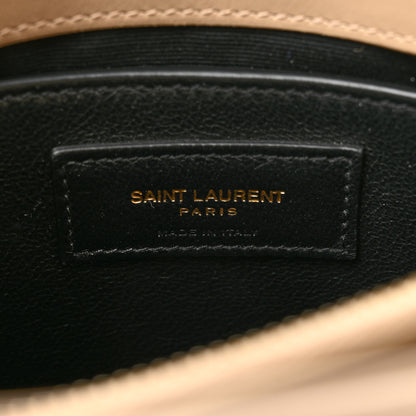 Saint Laurent Calfskin Y Quilted Monogram Small Loulou Crossbody Bag Dark Beige 6 of 14