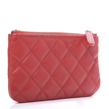Chanel Caviar Quilted Coin Purse Case Red 3 of 8