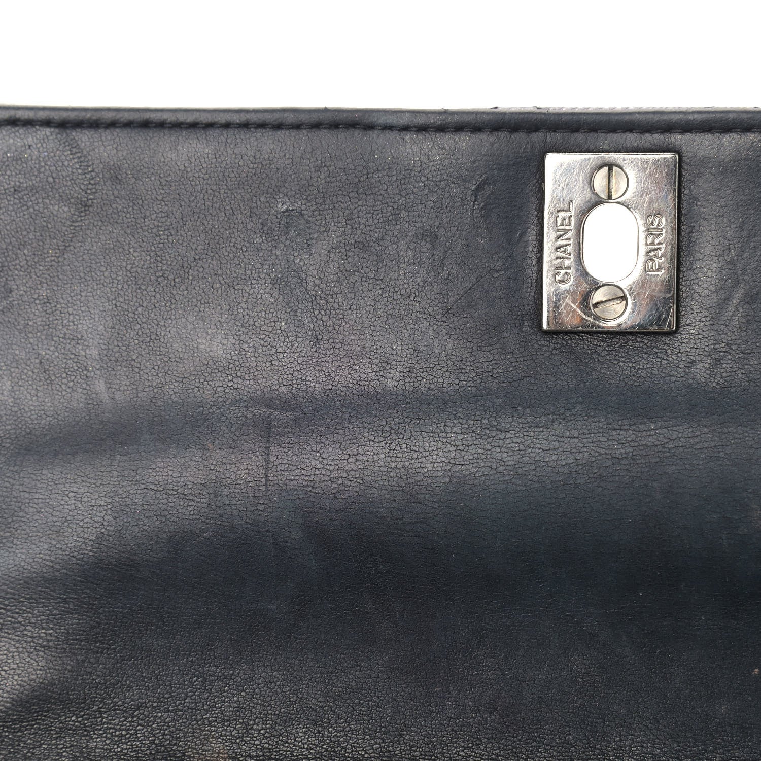 Chanel Metallic Calfskin Quilted Single Flap Black 13 of 18