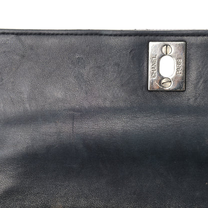 Chanel Metallic Calfskin Quilted Single Flap Black 13 of 18