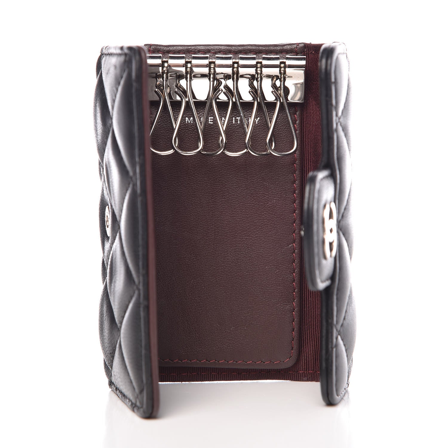 Chanel Lambskin Quilted 6 Key Holder Black 5 of 11