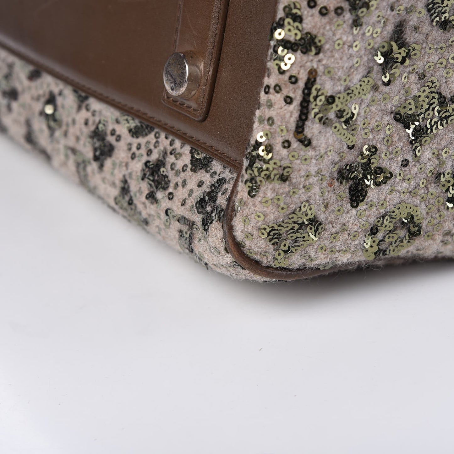 Sequin Monogram Sunshine Express Speedy Kaki