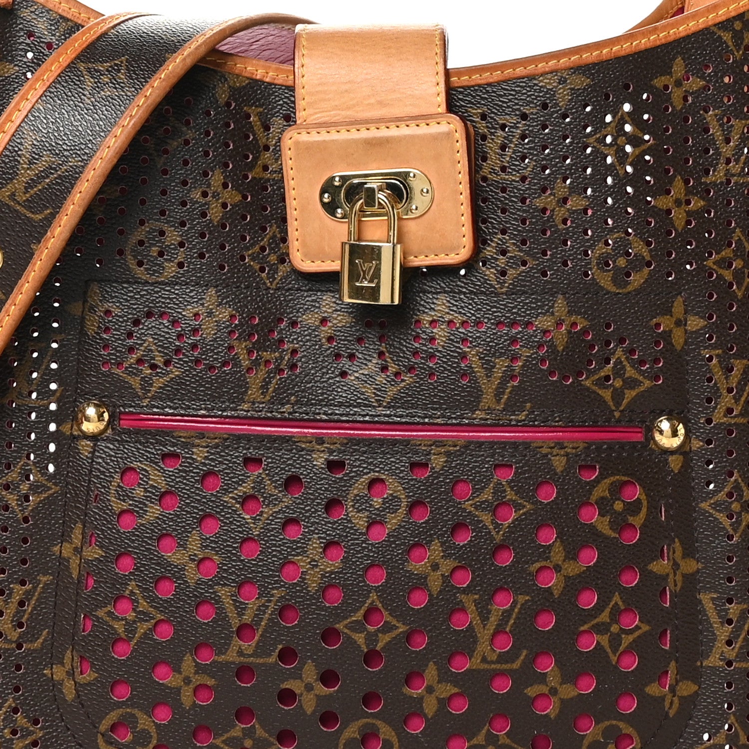 Louis Vuitton Monogram Perforated Musette Fuchsia 7 of 9