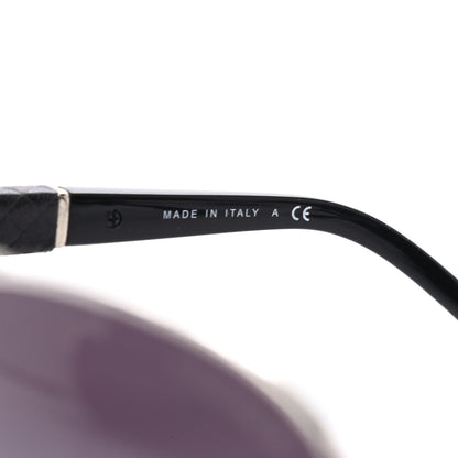 Chanel Lambskin Quilted CC Aviator Sunglasses 4195-Q Black 6 of 7