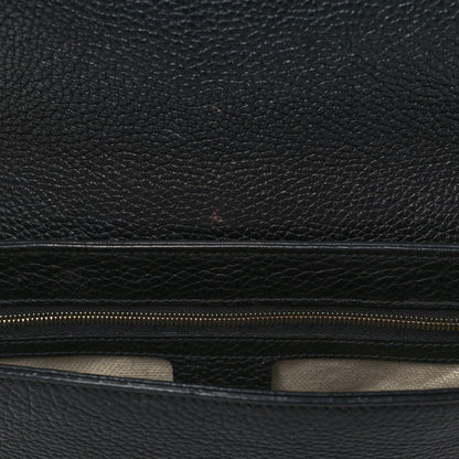 Gucci Pebbled Calfskin Medium Soho Flap Crossbody Black 7 of 9