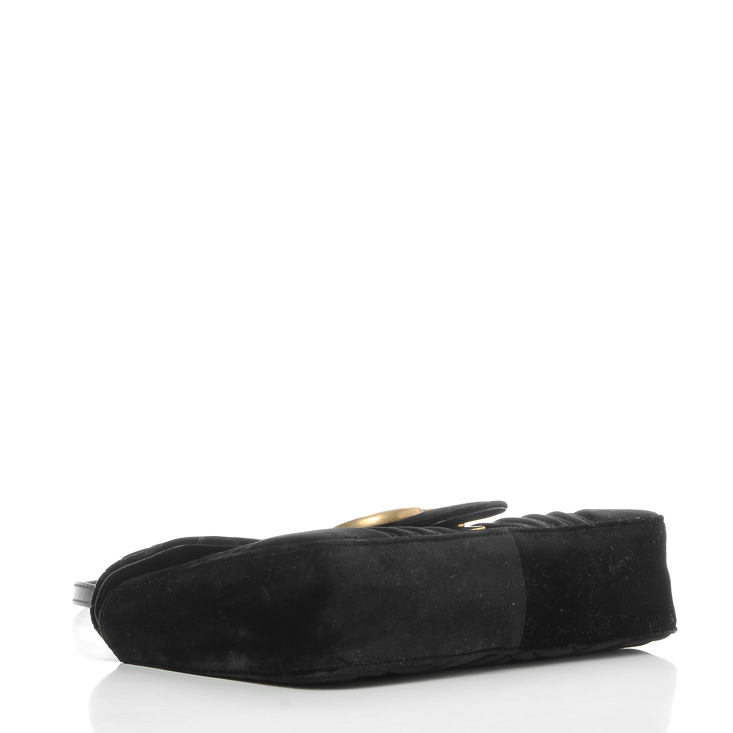 Gucci Velvet Matelasse Medium GG Marmont Shoulder Bag Black 4 of 7