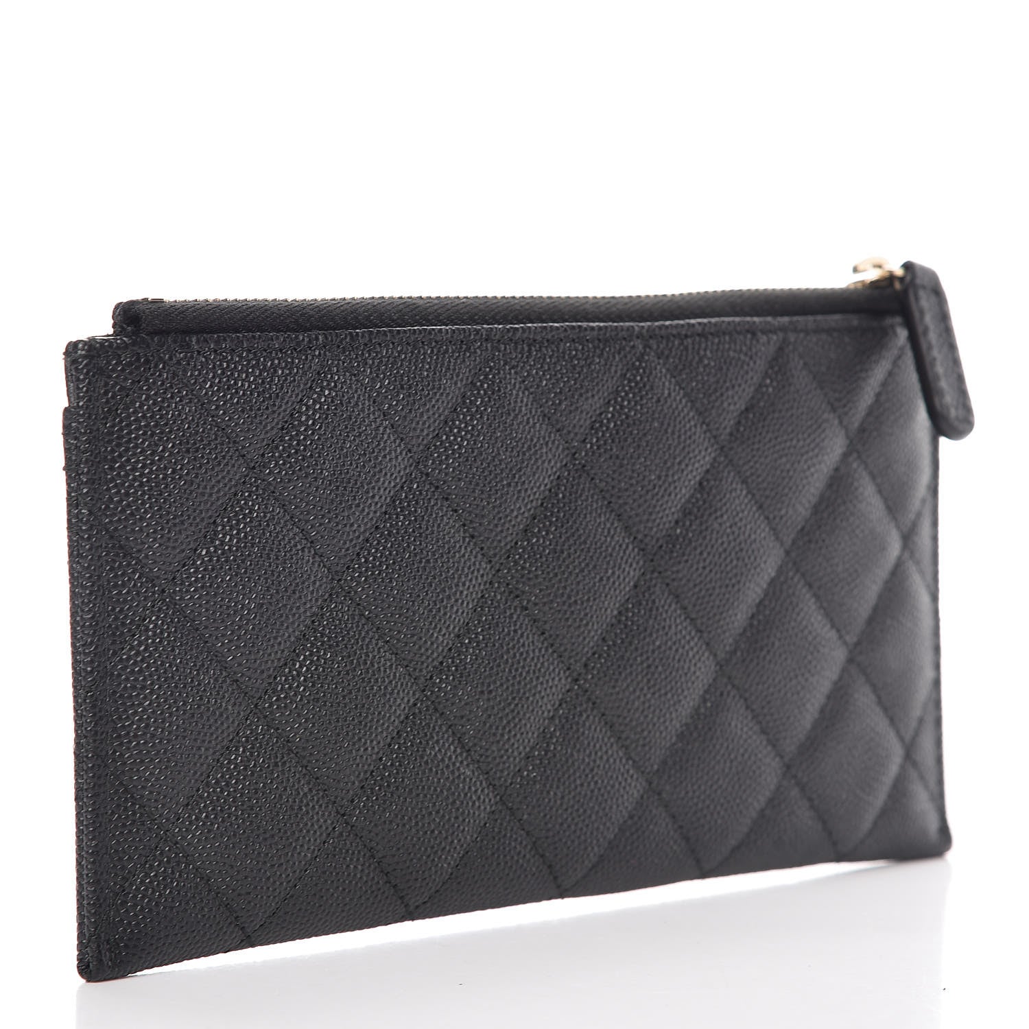 Chanel Caviar Quilted Classic Zip Boy Pouch Black 3 of 8