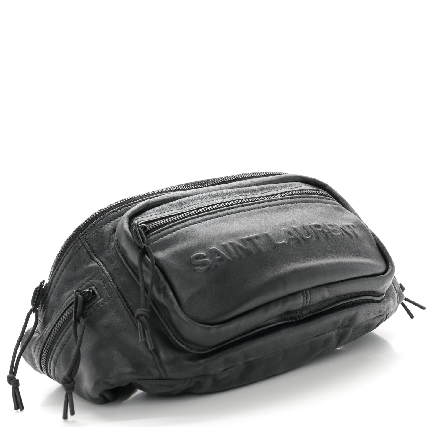 Lambskin Logo Ripstop Body Belt Bag Black