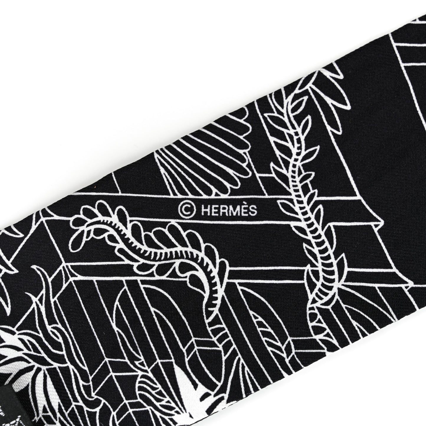 Silk Animapolis Twilly Black White