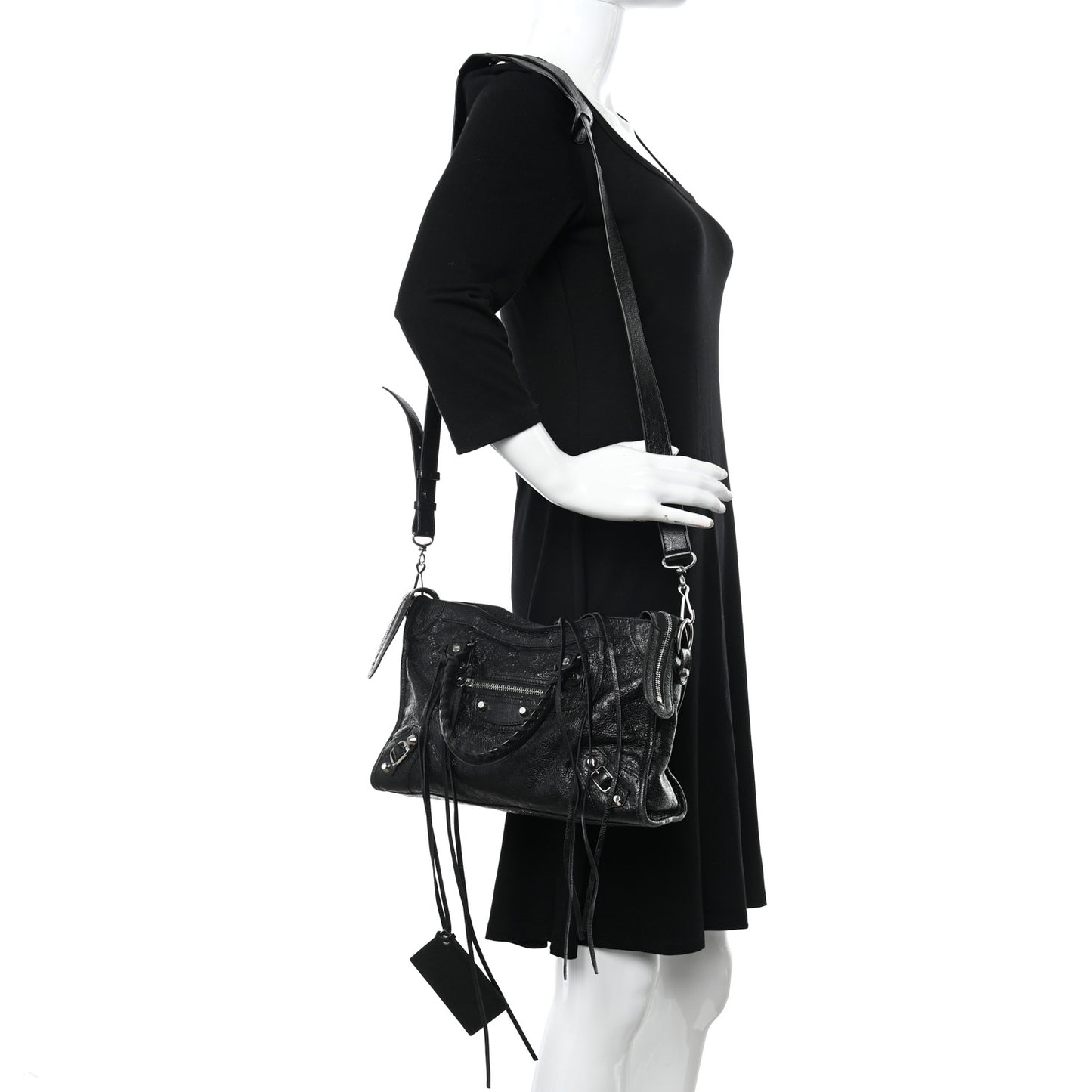 Agneau Classic Silver Hardware S City Black