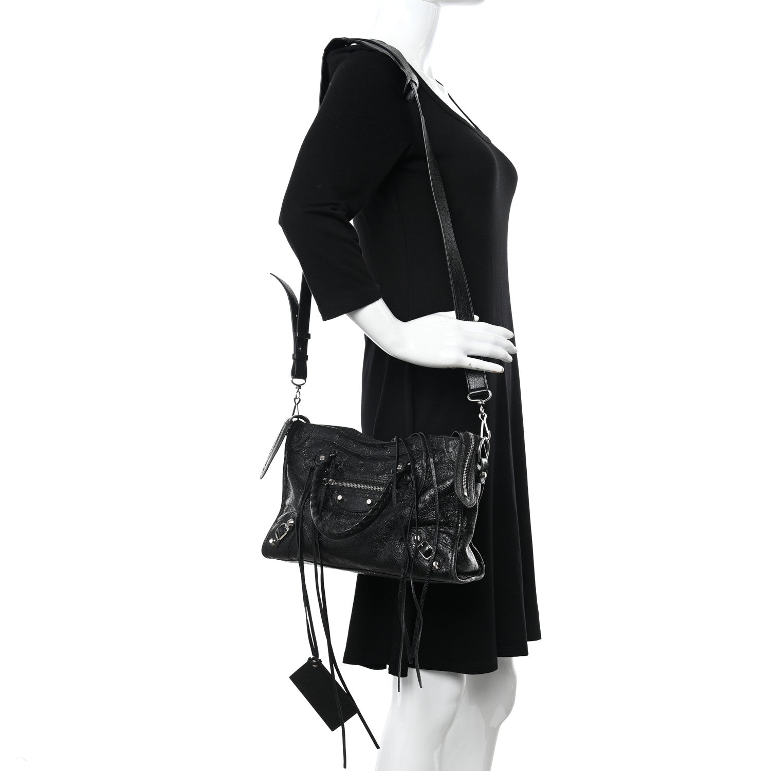 Balenciaga Agneau Classic Silver Hardware S City Black 2 of 9