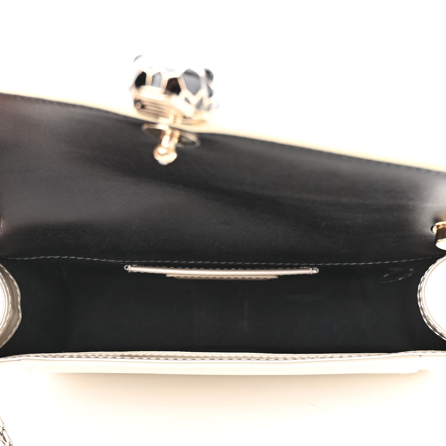 Bulgari Patent Serpenti Forever Small Shoulder Bag White 5 of 9