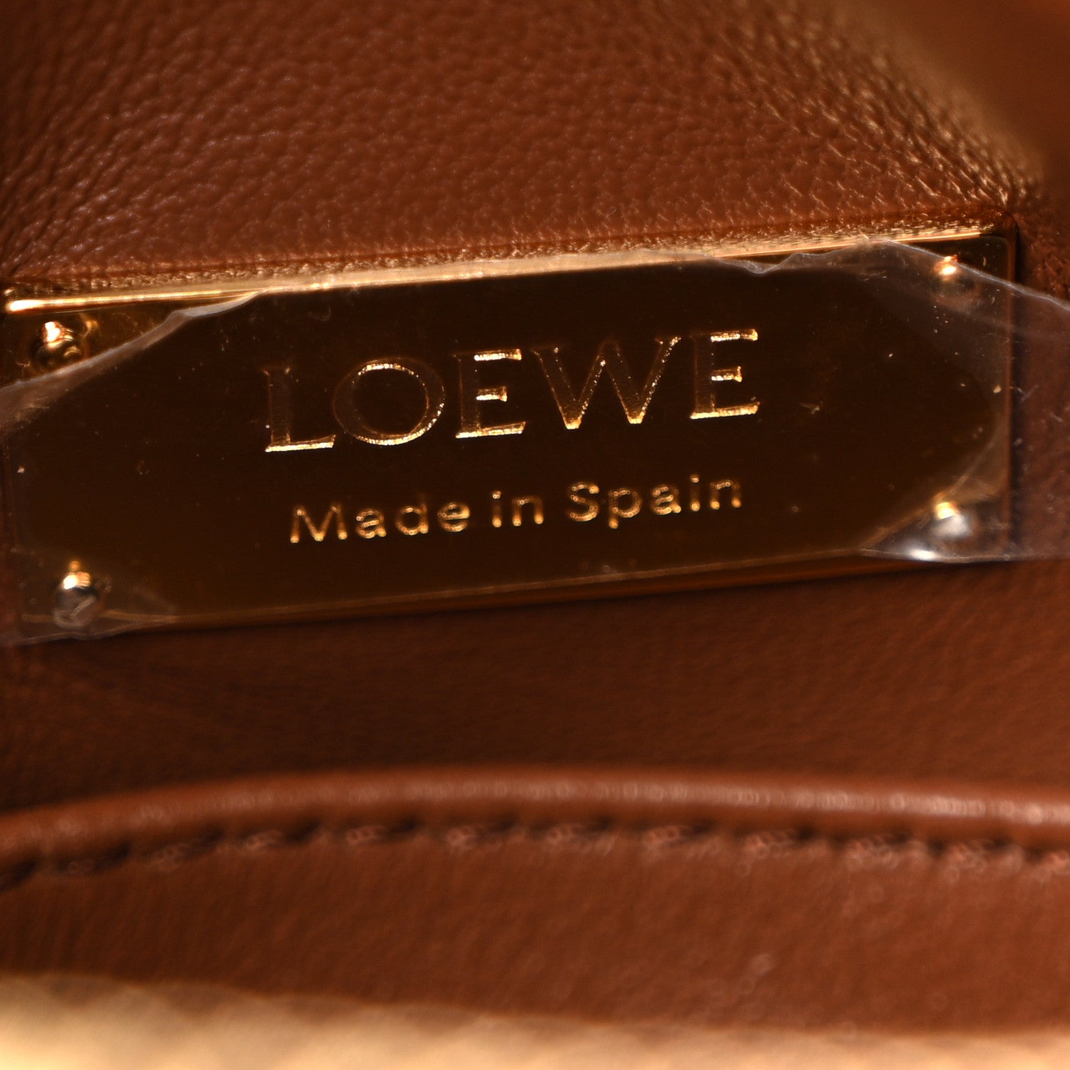 Loewe Nappa Lambskin Small Featherlight Puzzle Bag Pecan 6 of 9