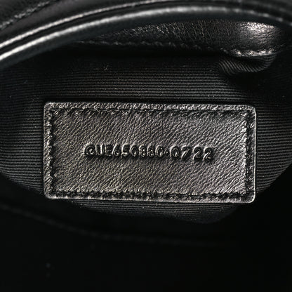 Saint Laurent Lambskin Monogram Loulou Puffer Pouch Clutch Black 7 of 8