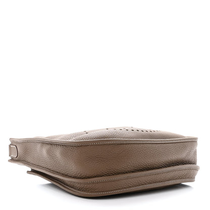 Hermes Taurillon Clemence Evelyne III PM Etoupe 4 of 11