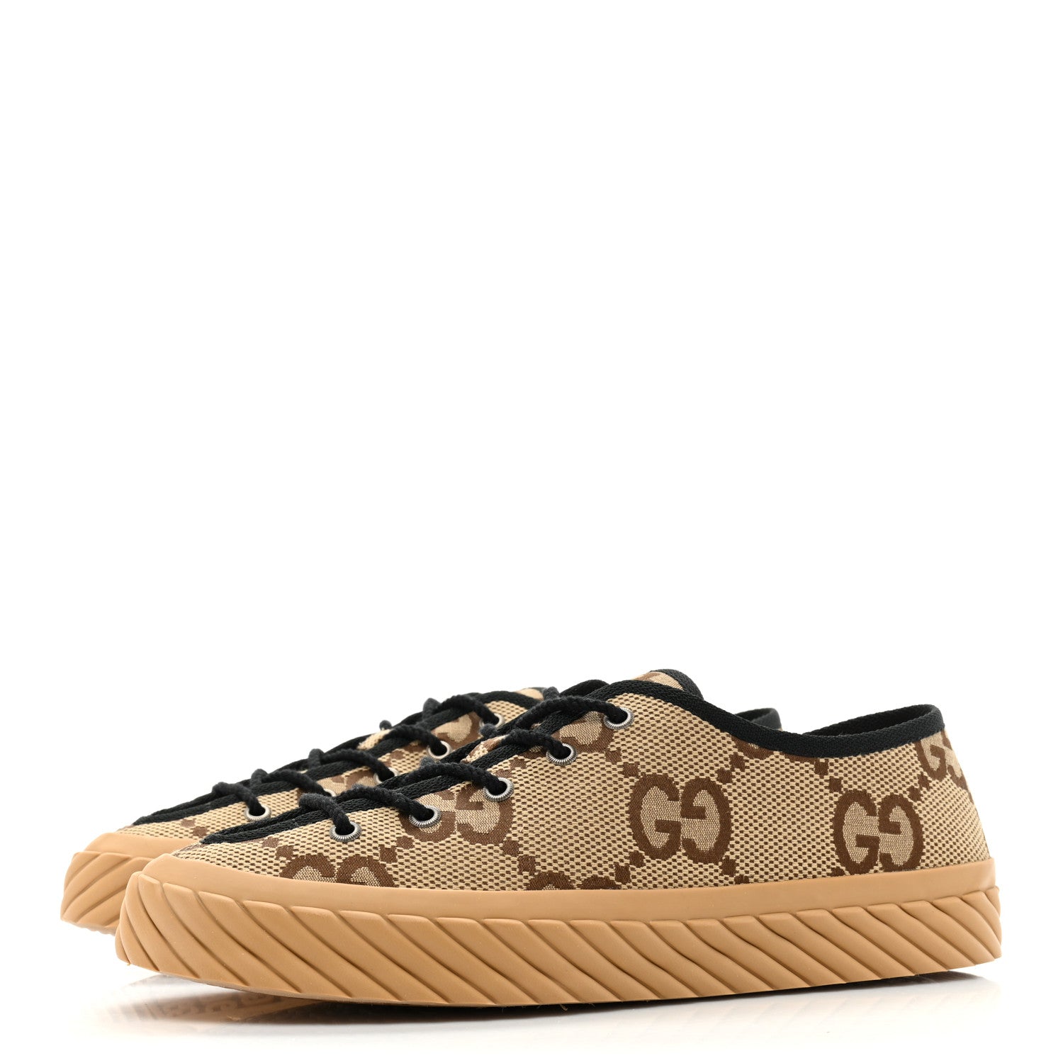 Gucci Monogram Jumbo GG New Lace Papin Mens Tortuga Low Top