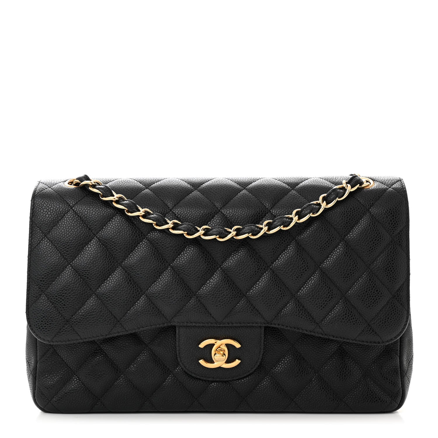 Chanel Caviar Quilted Jumbo Double Flap Black 1 of 11