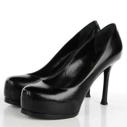 Saint Laurent Vernigolf Tribute 80 Platform Pumps 36.5 Black 3 of 8
