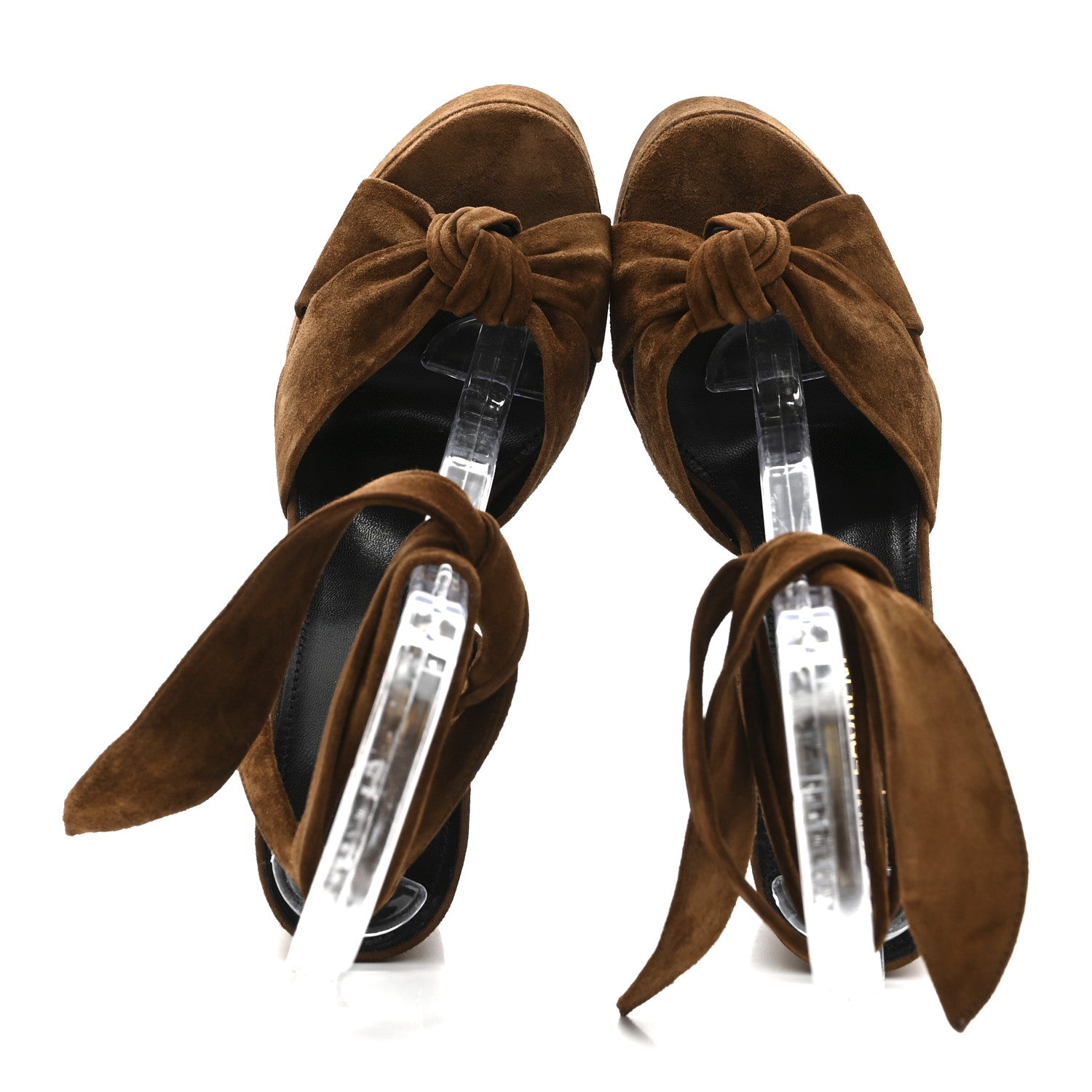 Saint Laurent Suede Bianca 85 Platform Sandals 38 Land 2 of 10