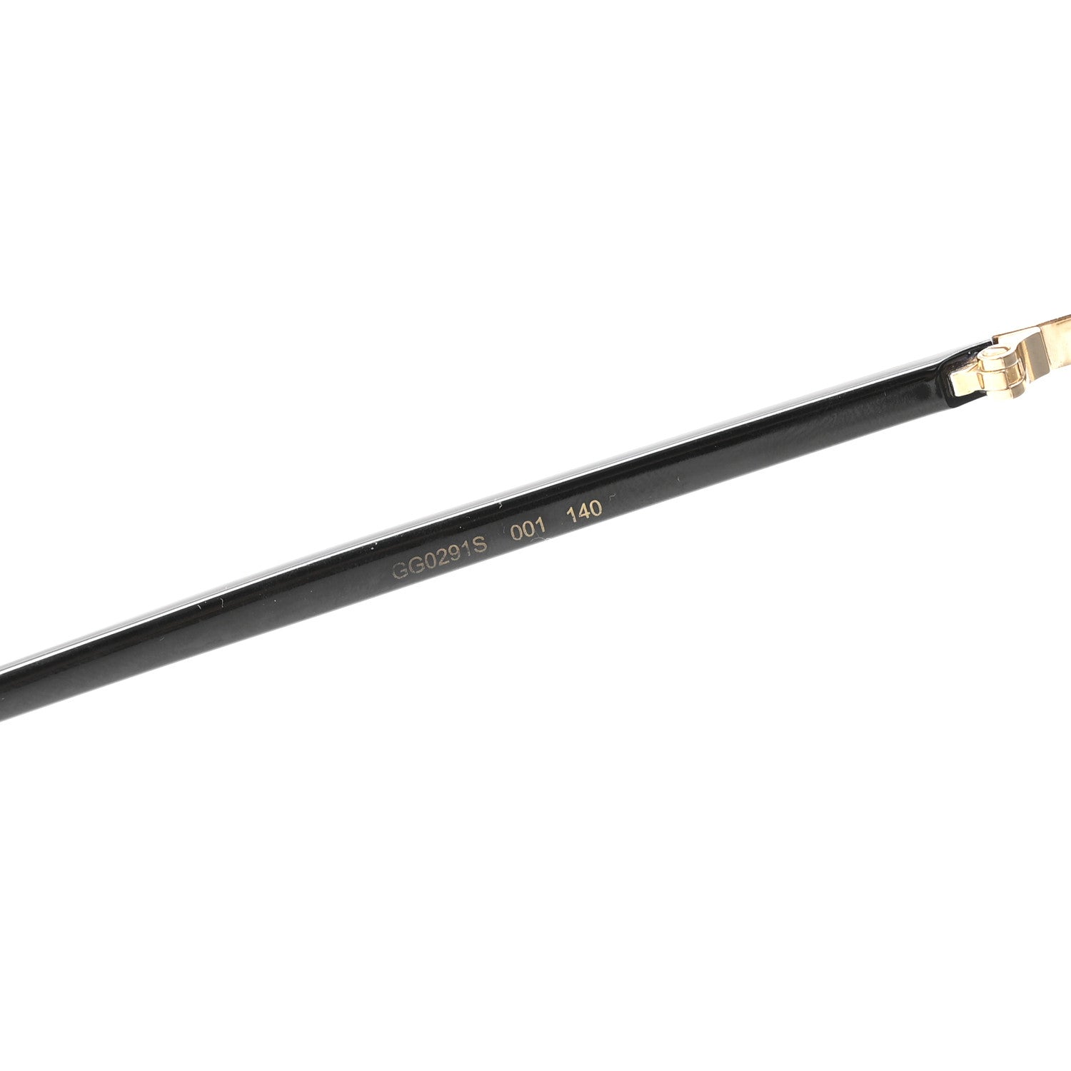 Gucci Metal Rimless Square Sunglasses GG0291S Black Gold 6 of 8