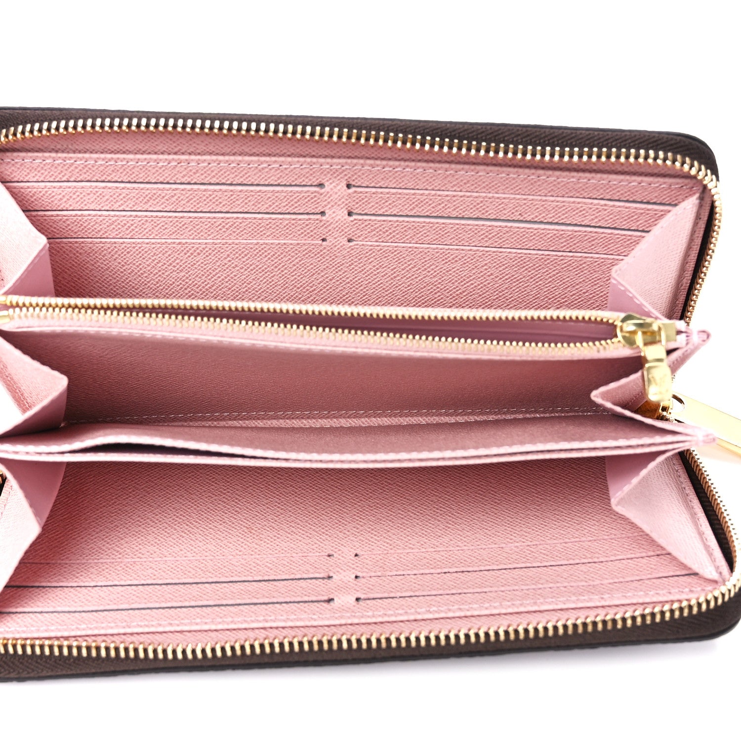 Louis Vuitton Damier Ebene Zippy Wallet Rose Ballerine 5 of 12